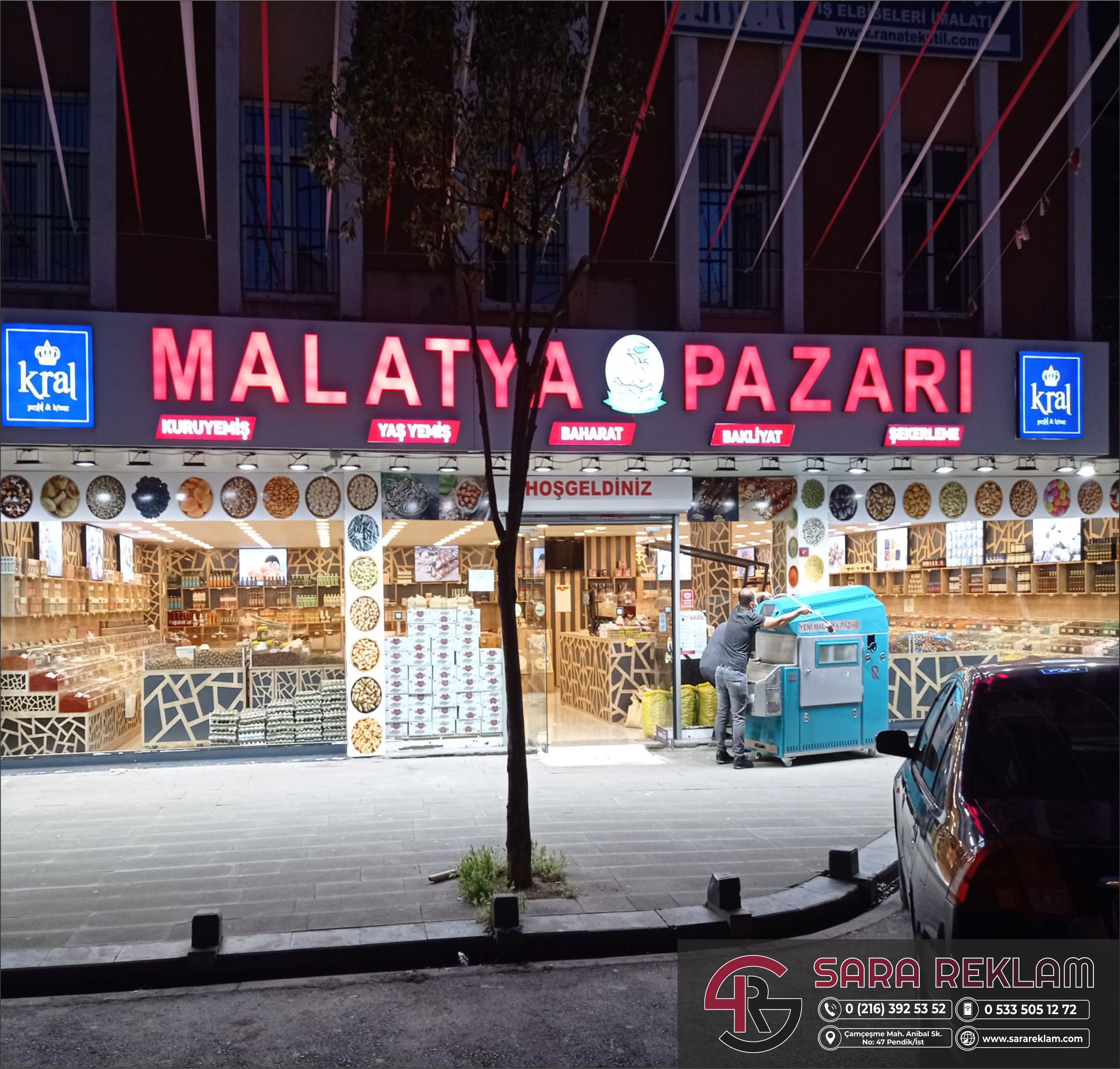  ışıklı kabartma harf